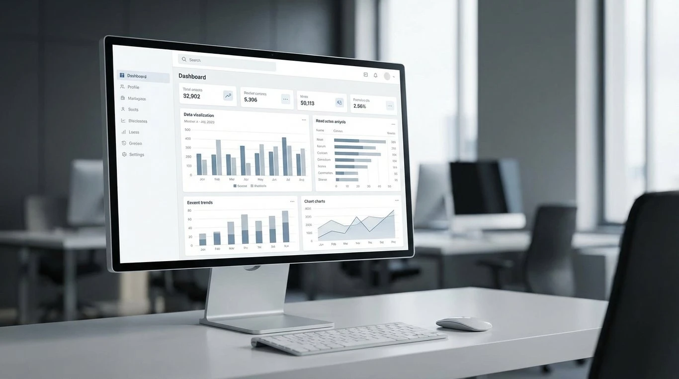 Interface de tableau de bord KPI