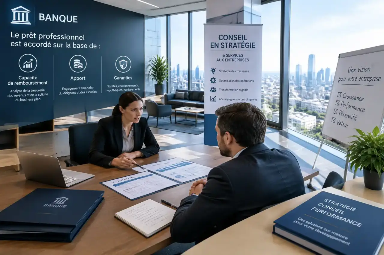 La banque juge un prêt professionnel sur la capacité de remboursement, l’apport et les garanties